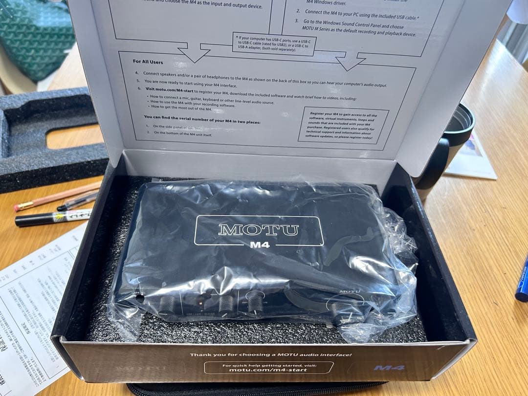 【超美品】MOTU M4 + UDG専用ケース付き使用3回／動作確認済み／箱あり