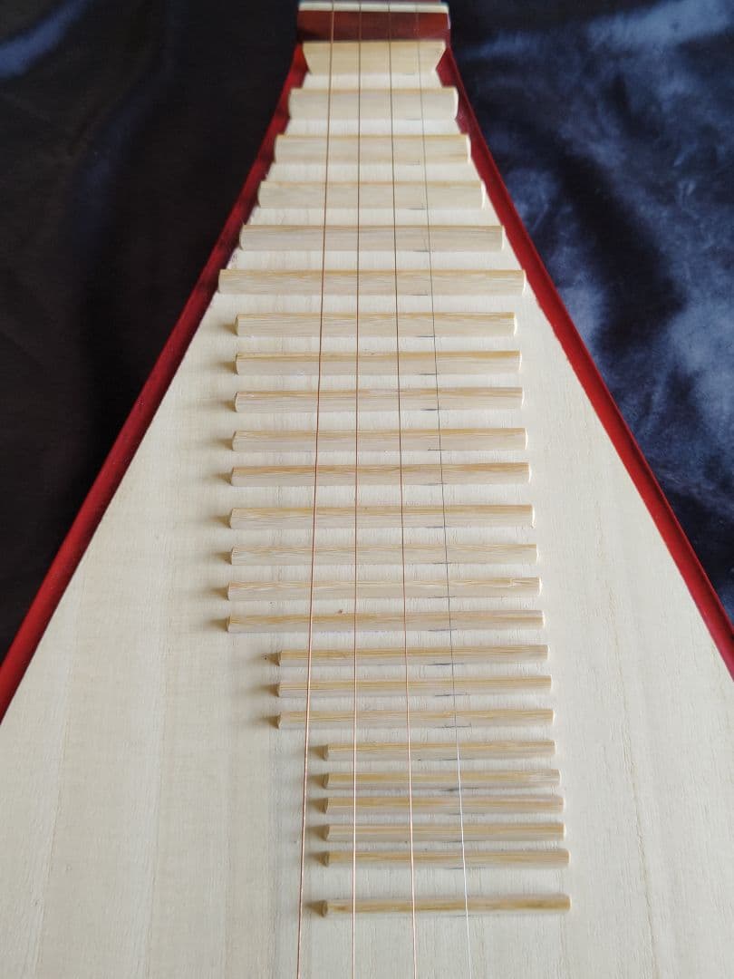 中国琵琶　４弦琵琶　収納袋・爪・固定テープ付き