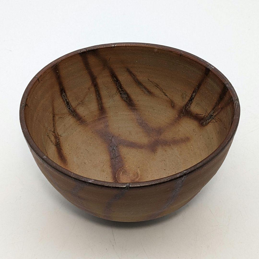 岡山県重要無形文化財 浦上善次 備前焼 緋襷茶盌 共箱合布 抹茶碗 抹茶茶碗