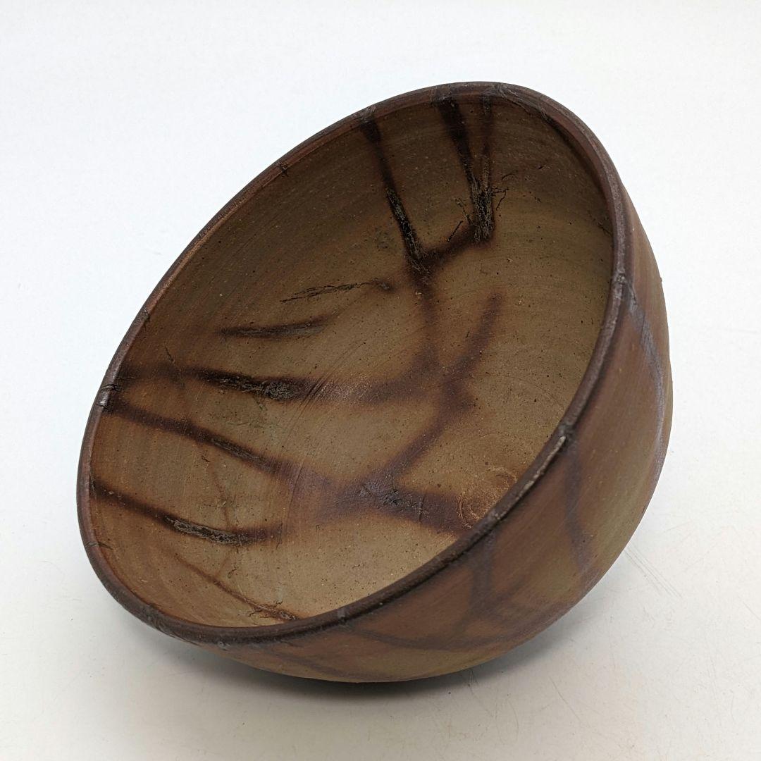 岡山県重要無形文化財 浦上善次 備前焼 緋襷茶盌 共箱合布 抹茶碗 抹茶茶碗