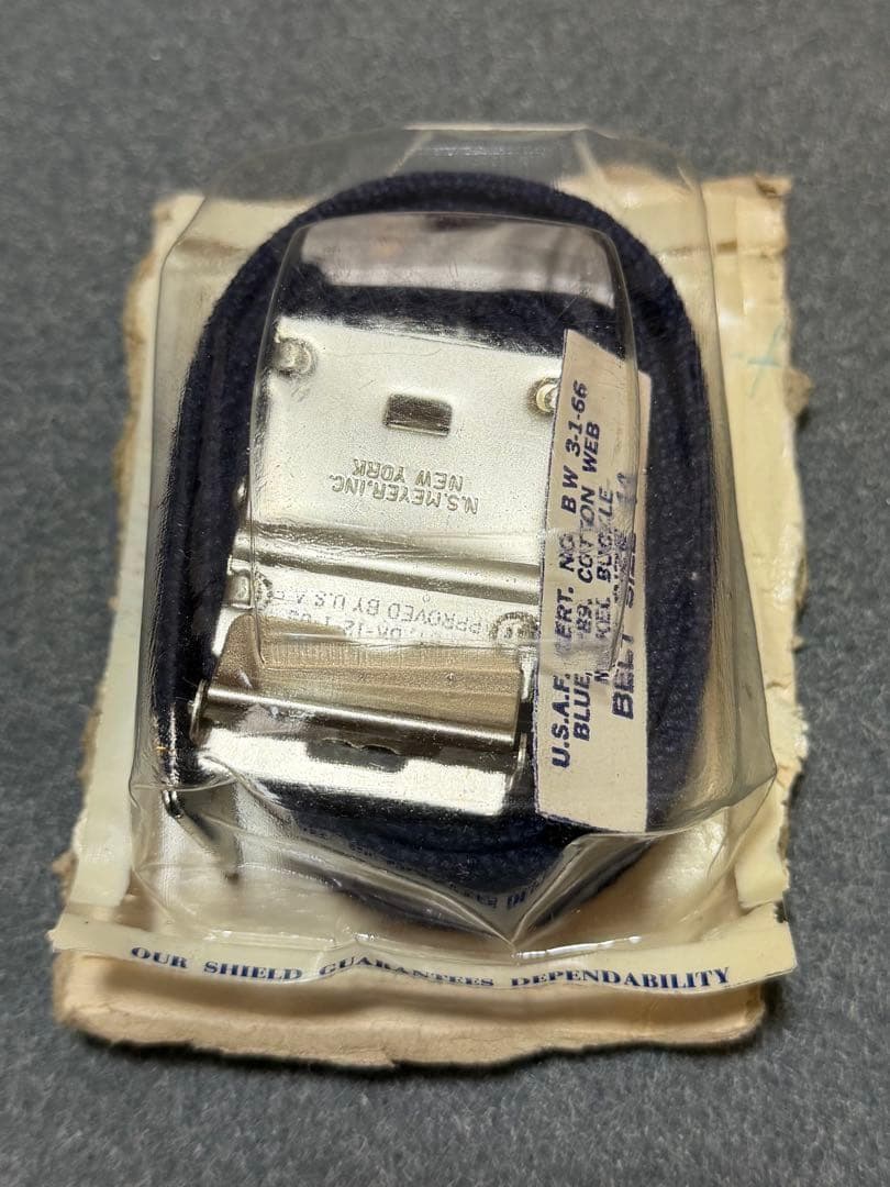 米軍 実物 コットンウエストベルト メイヤー N.Y.製