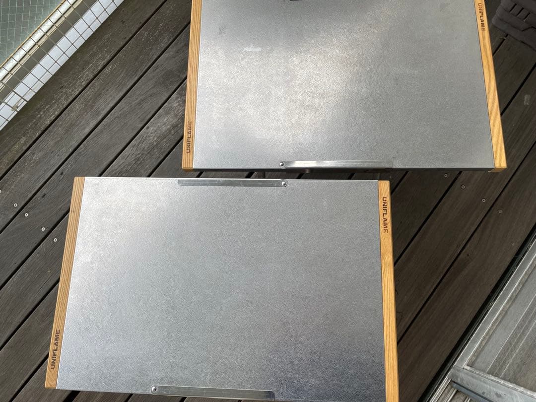 ユニフレーム 焚き火テーブル2台とオリジナルケース、IKEAレンプリグ付き