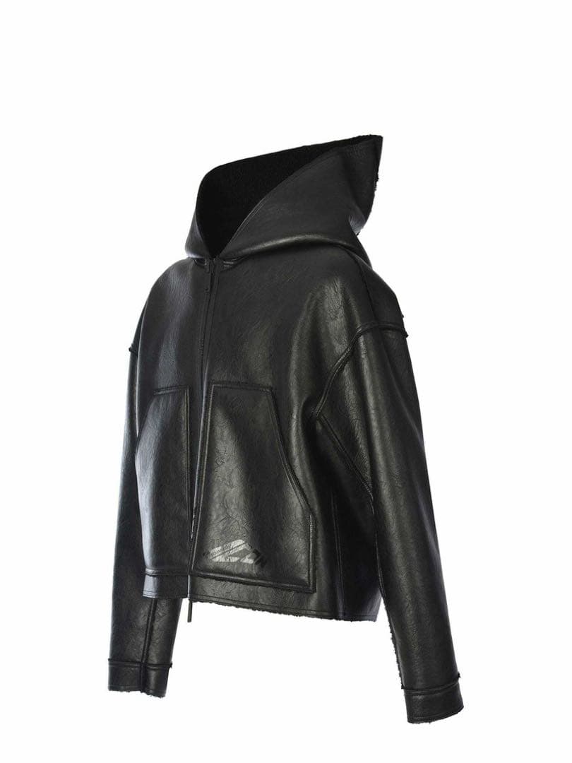 定価23万 24AW準新作・極美品 ヴィーガンレザー オーバーサイズジャケット