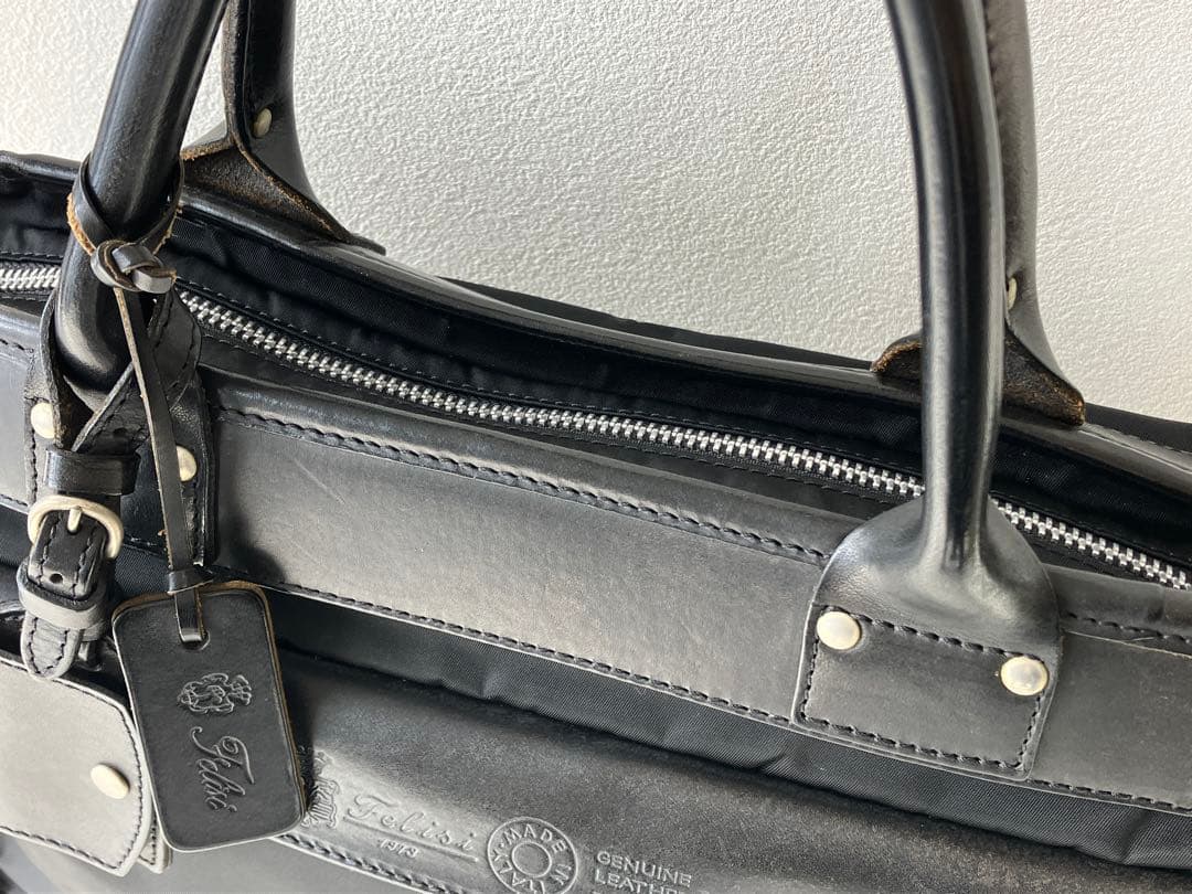 【美品★】Felisi フェリージ 8637/2 ビジネスバッグ ブラック 袋付