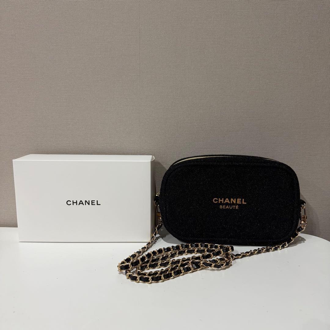 CHANEL BEAUTE ブラック ショルダーバッグ