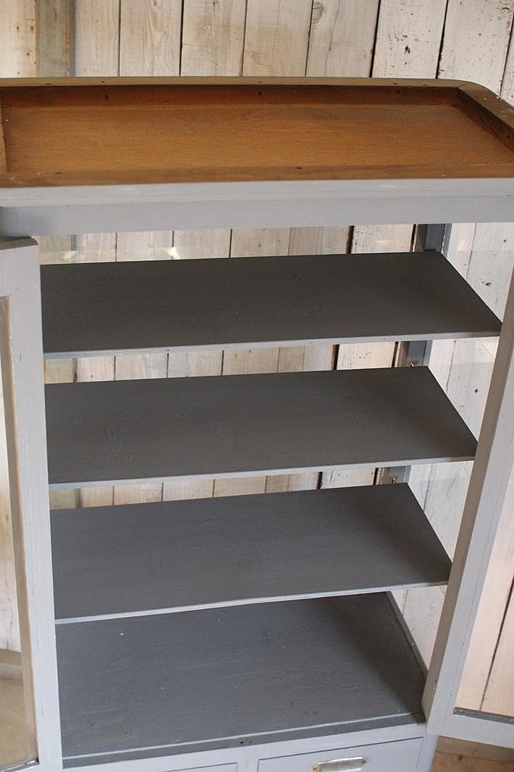 古い木枠ガラスケース　ケビント　ドクターキャビネット