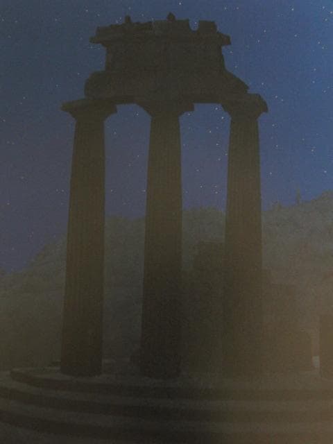 村居正之、【デルフィの星】、希少な額装用画集より、新品額装付、状態良好