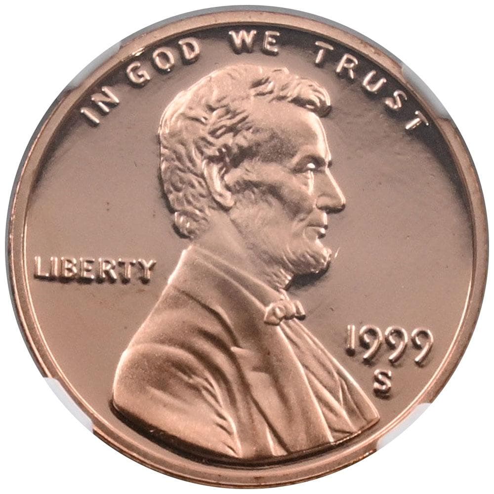 1999アメリカ 1C 銅メッキ亜鉛貨 PF69RDUC リンカーン大統領120