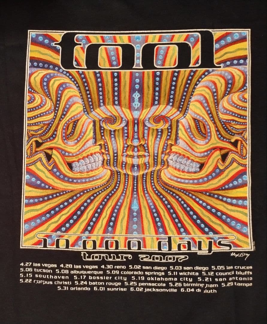 祝来日 TOOL アレックス・グレイ 07 ツアー ビンテージ Tシャツ