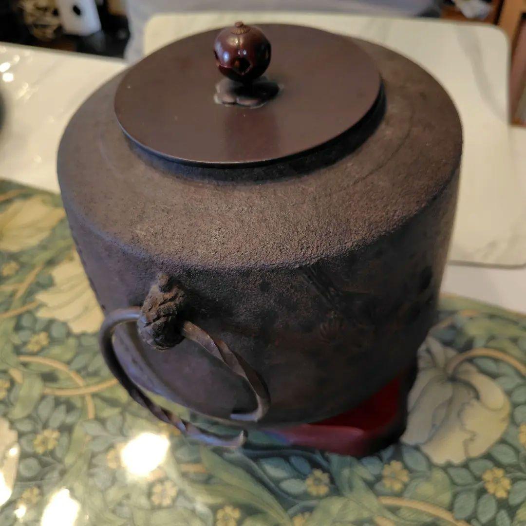 茶釜 茶道具♡人間国宝 高橋敬典造♡希少 Material: Cast iron