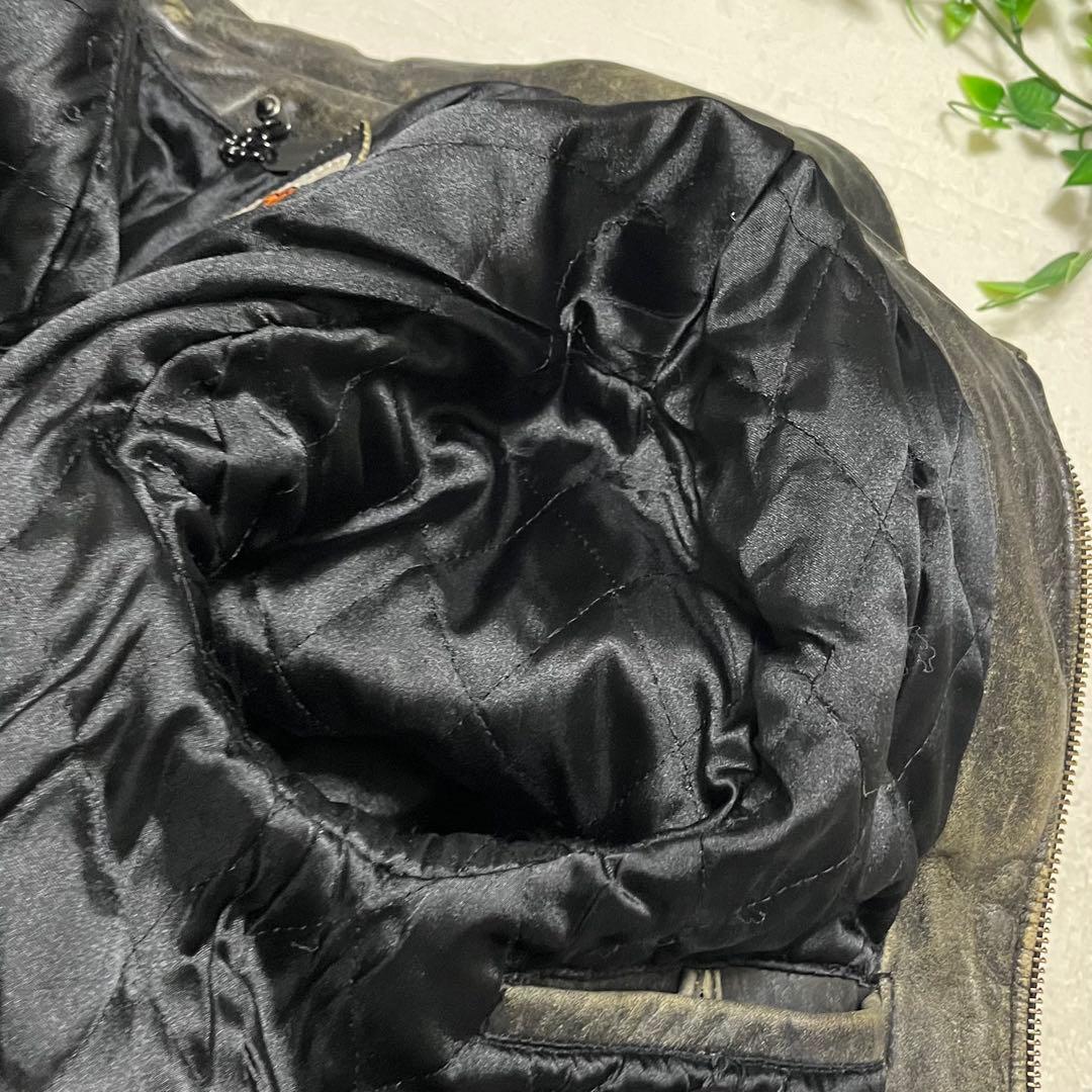 HARLEY-DAVIDSON シングルライダース　レザー　極上肉厚