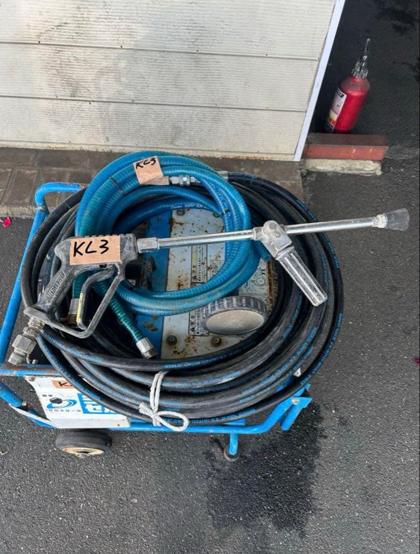 KL3★強い★ツルミ鶴見製作所エンジン式高圧洗浄機　多水量型　HPJ-680ES