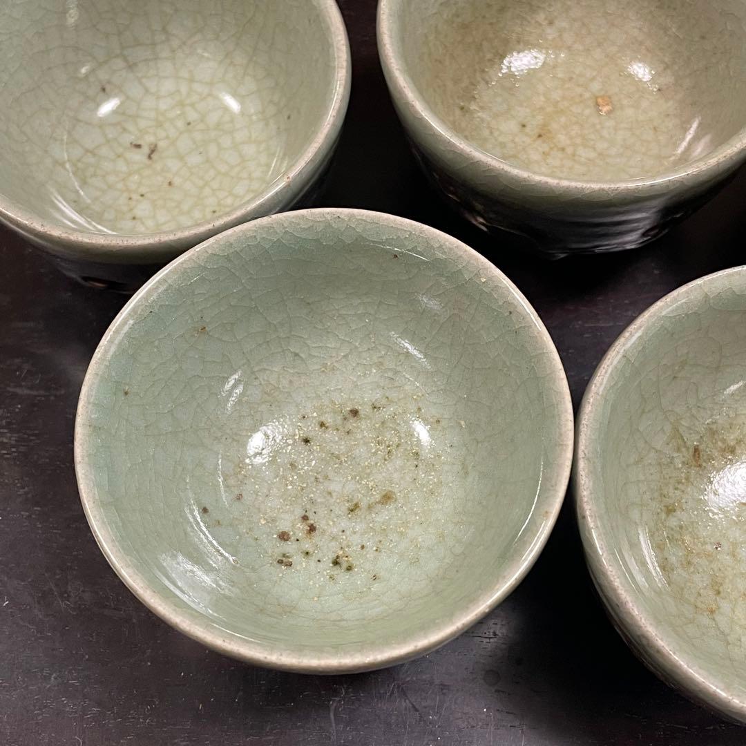 骨董☆二重焼☆茶器セット☆陶器☆急須☆湯呑み☆木箱付き☆明治〜昭和