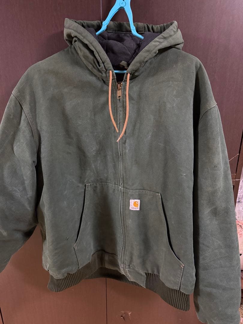 carhartt アクティブジャケット　モスグリーン　 ダック生地