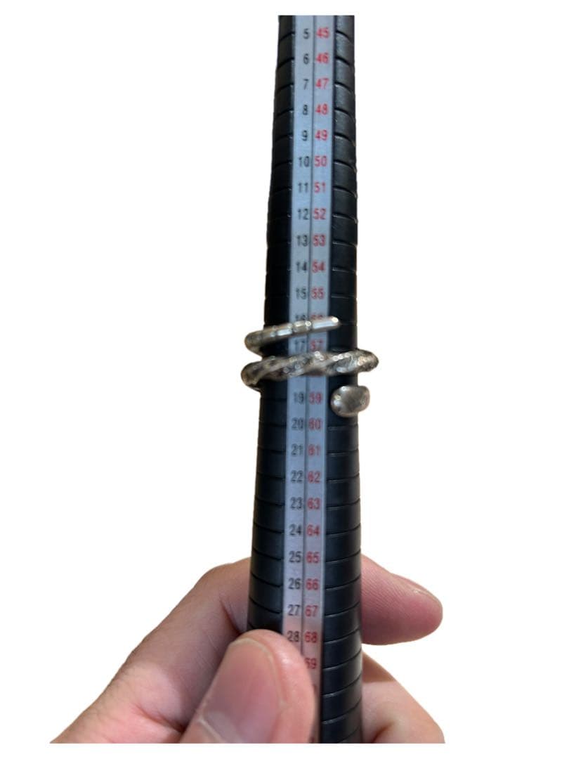 シルバー スネークリング 約17号