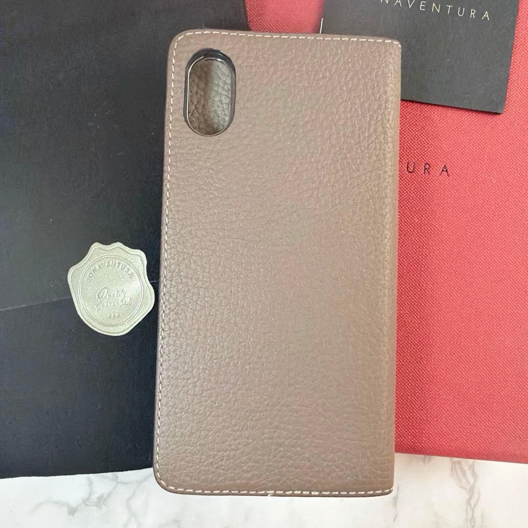 ⑩ ボナベンチュラ　ケース　iPhone Xs X エトープ×グレージュ