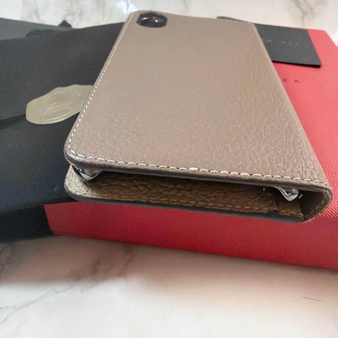 ⑩ ボナベンチュラ　ケース　iPhone Xs X エトープ×グレージュ