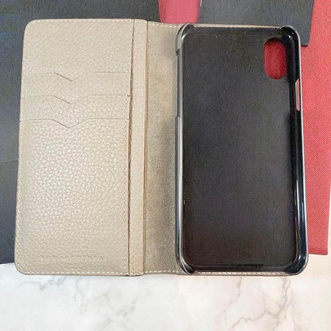 ⑩ ボナベンチュラ　ケース　iPhone Xs X エトープ×グレージュ