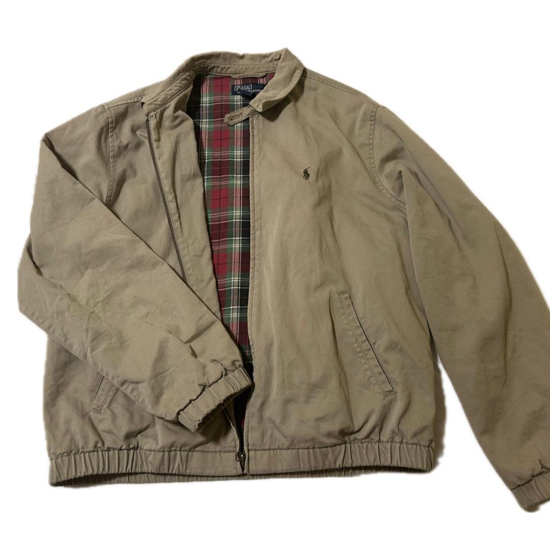 ポロ ベージュ ジップアップジャケット　古着