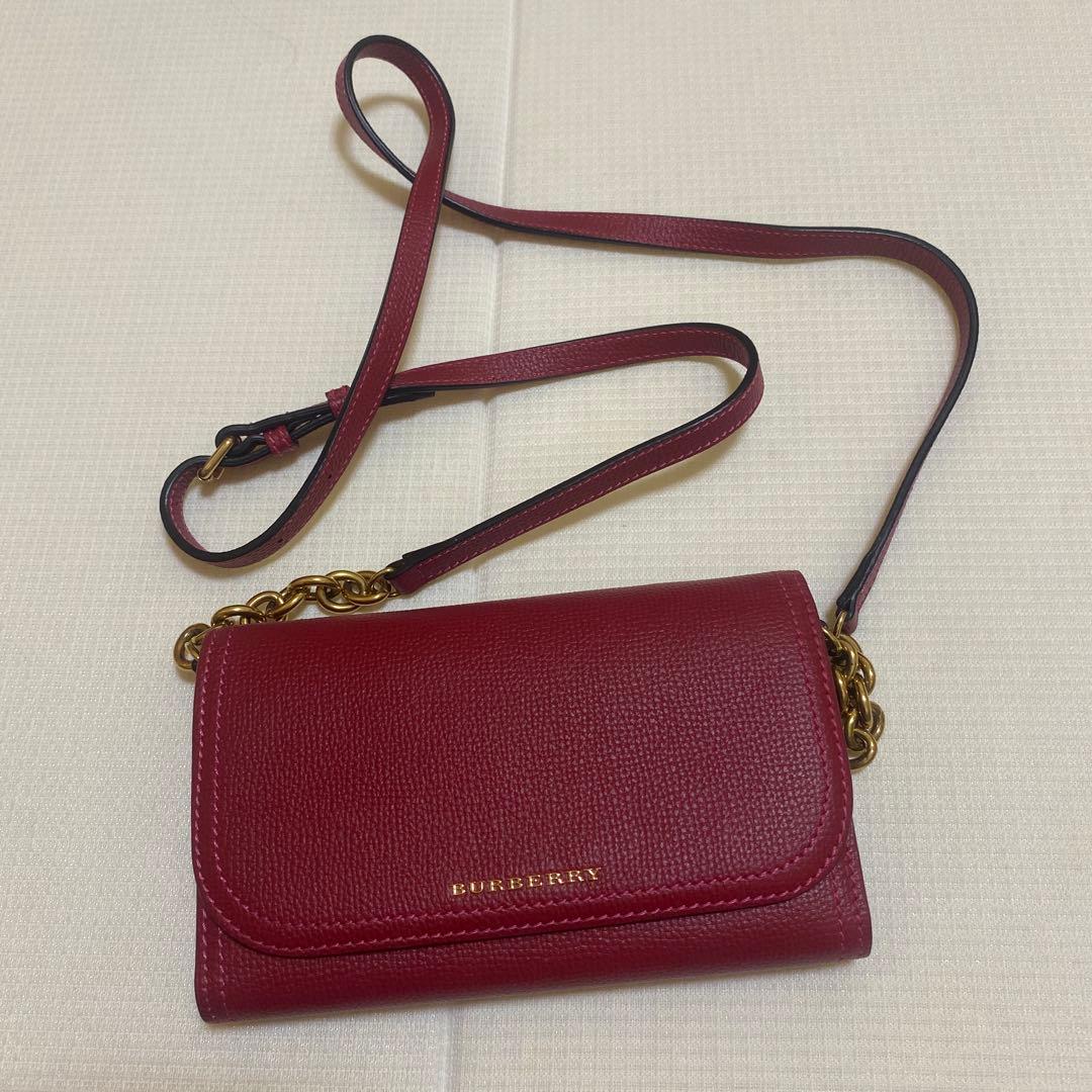 BURBERRY バーガンディ ショルダーバッグ