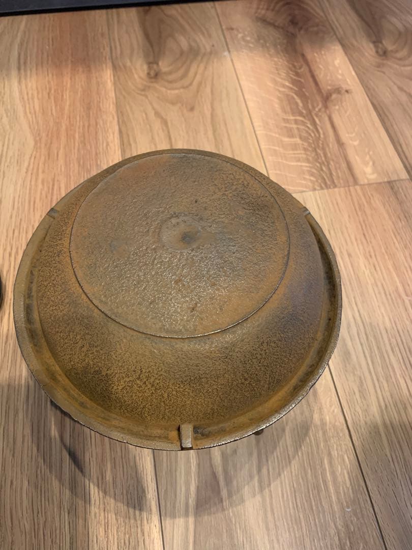 美品　茶道具 〈和田美之助〉 康銅朝鮮風炉 炉釜