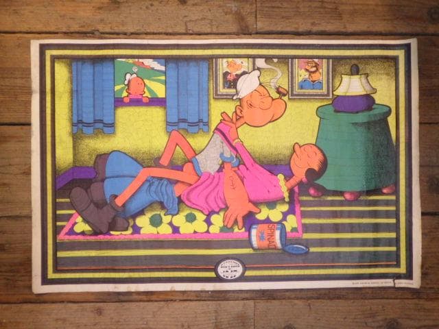 70'S★ポパイ★オリーブ★アート★ブラックライトポスター★ビンテージ★セクシー