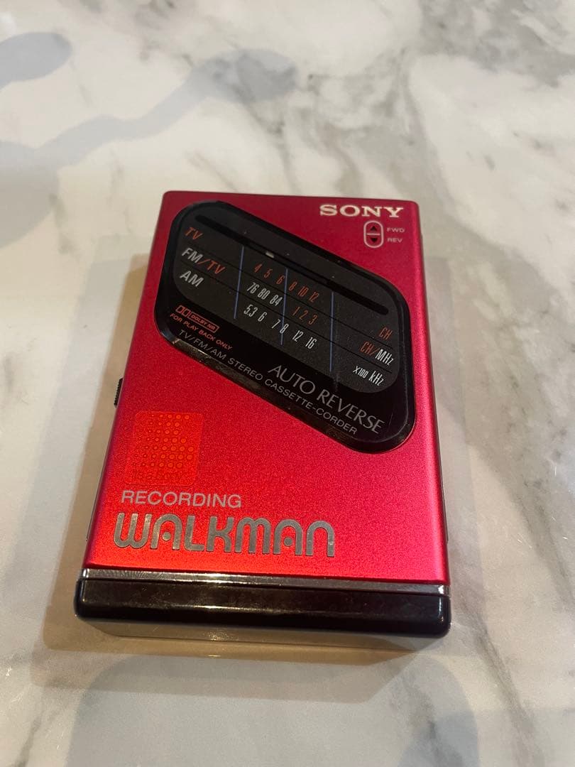 SONY ウォークマン WM-F203 赤 レッド カセットプレーヤー ジャンク