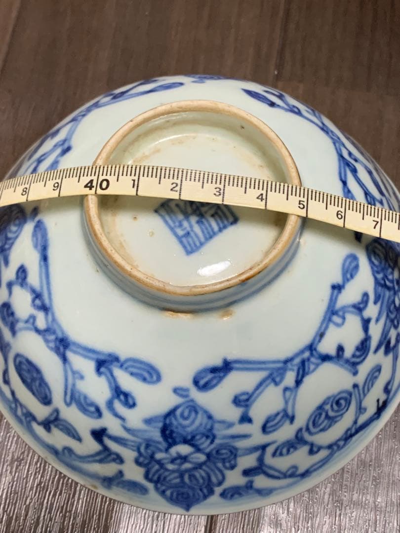 中国　磁器　２客　茶碗　焼き物　染め付け