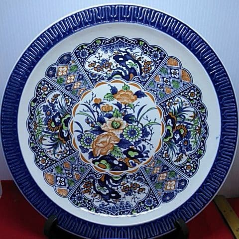 １０９２蔵出し 精峰窯　大皿直径31.5cm　深鉢大口径２９cm超豪華2枚