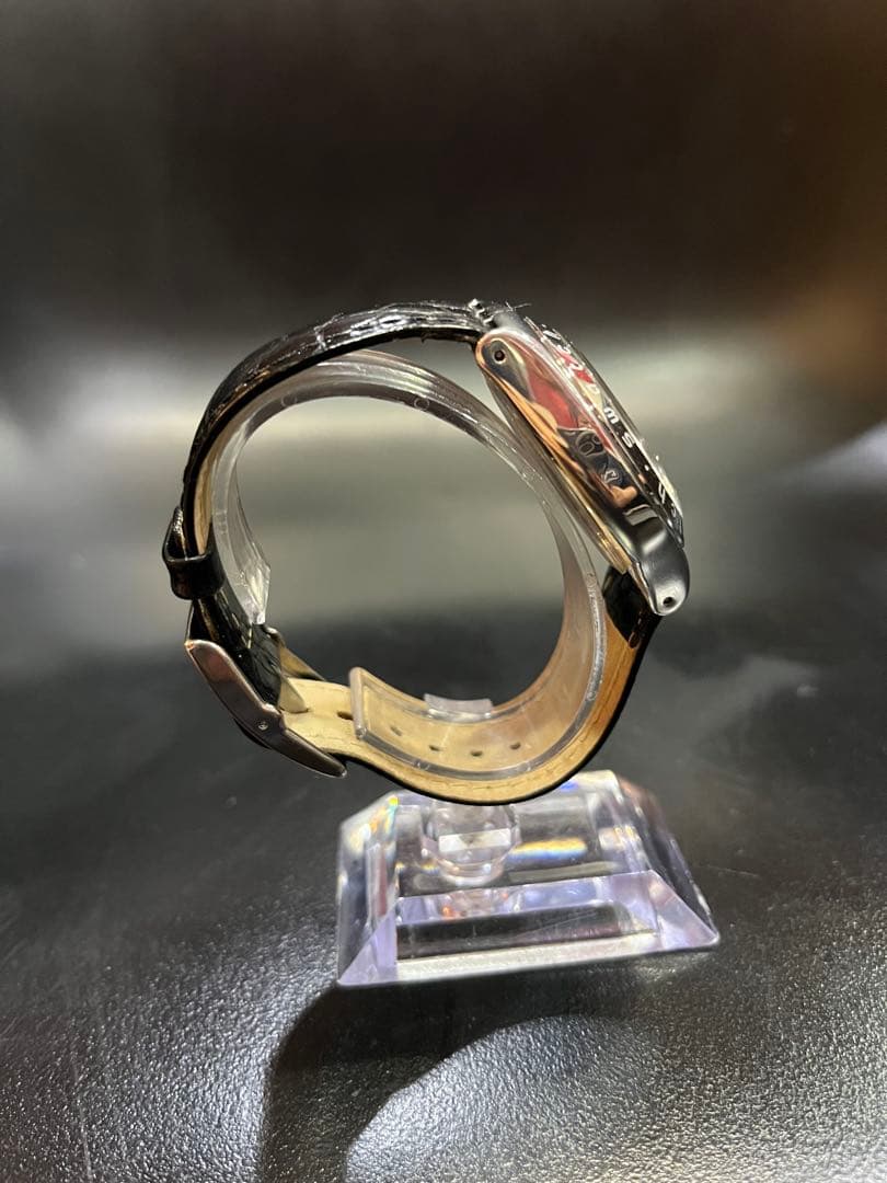 Swatch 自動巻き時計 スケルトン 黒レザー