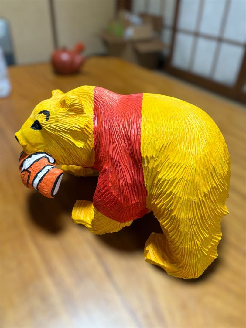木彫り　熊　カスタム　ヒグマ　北海道　ペイント　オリジナル　クマノミ