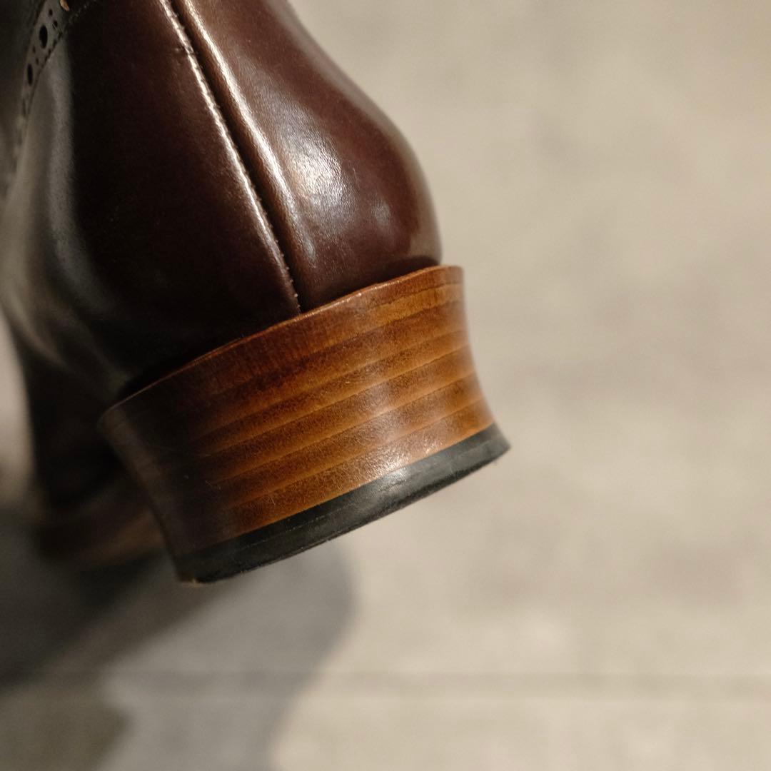 美品　chausser ショセ ボタンブーツ C-7039 25cm ブラウン