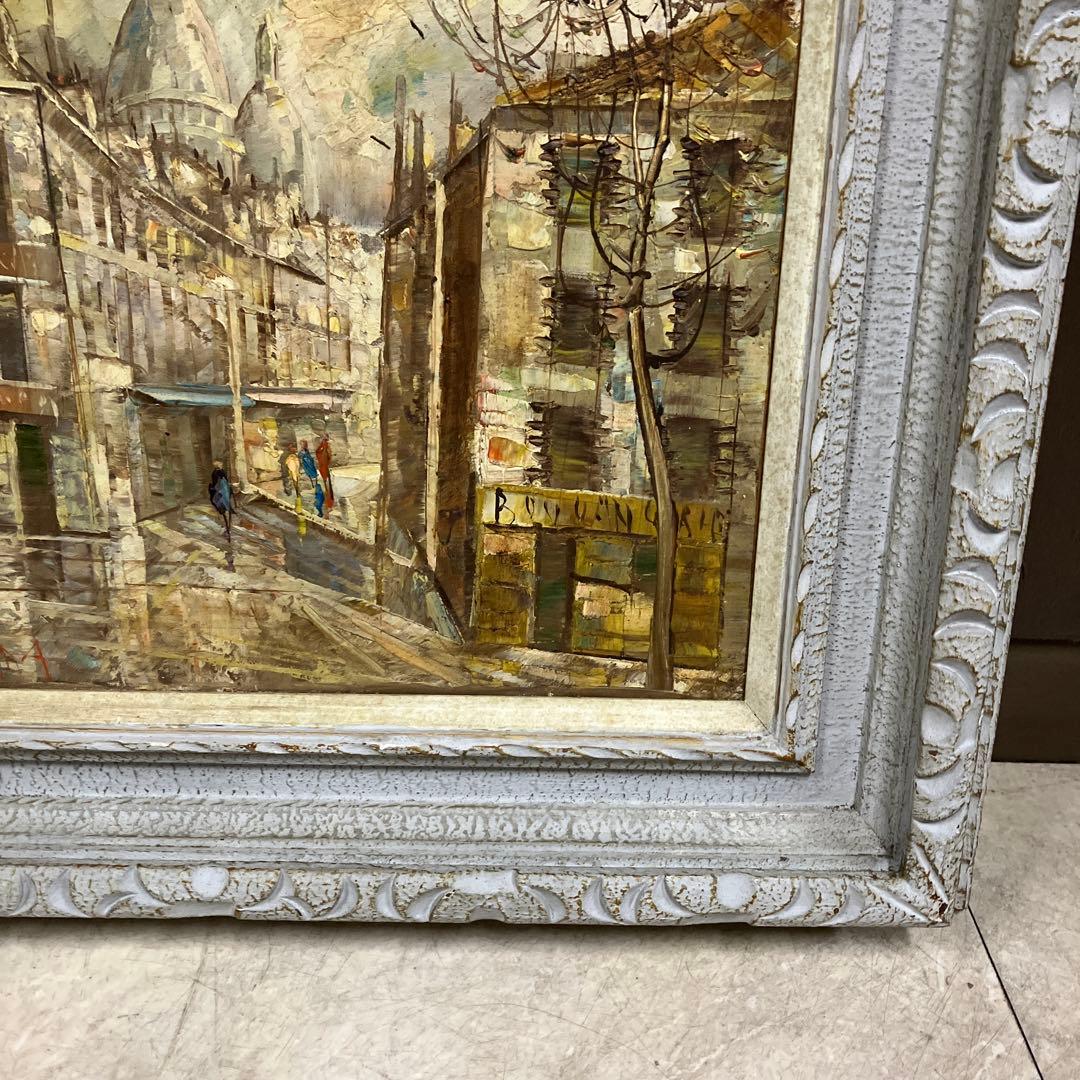 アンティーク 油絵 油彩画 風景画 立体画 絵画 アート 美術 芸術 額縁 額装