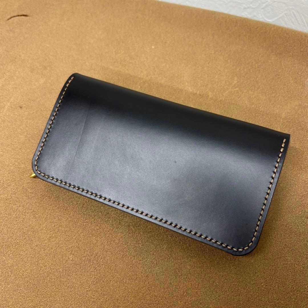 クロムエクセル　トラッカーウォレット　黒　茶心　3層　talon HORWEEN