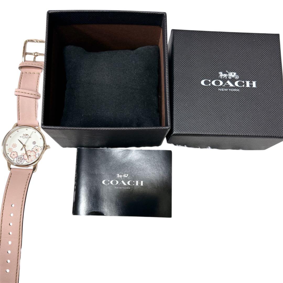 ✨極美品✨箱 説明書付き COACH 花柄ダイヤル レディース腕時計