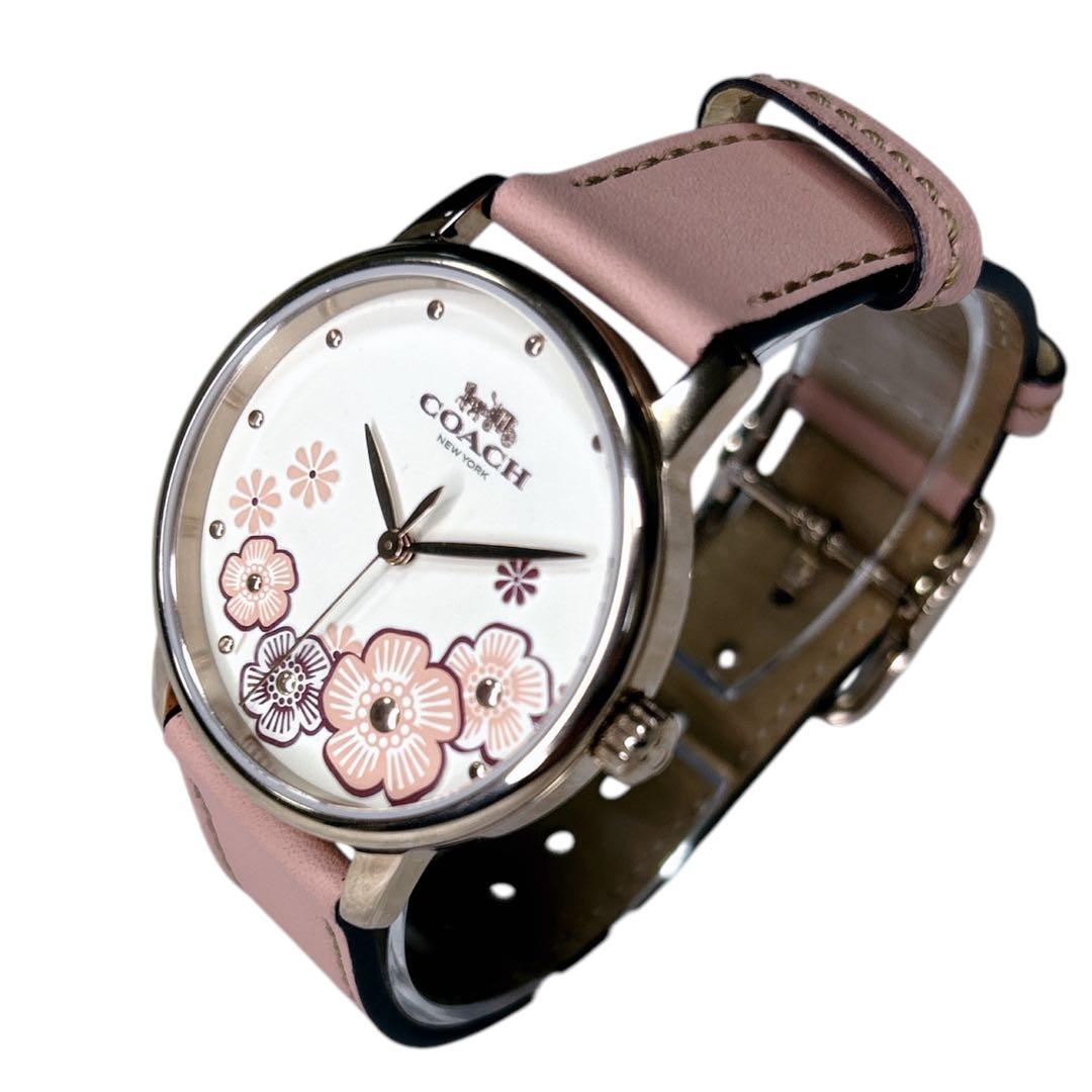 ✨極美品✨箱 説明書付き COACH 花柄ダイヤル レディース腕時計