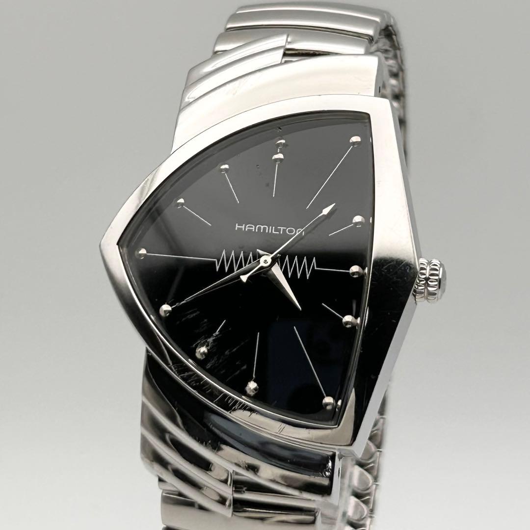 【稼働】Hamilton ベンチュラ メンズ H244110 蛇腹ベルト