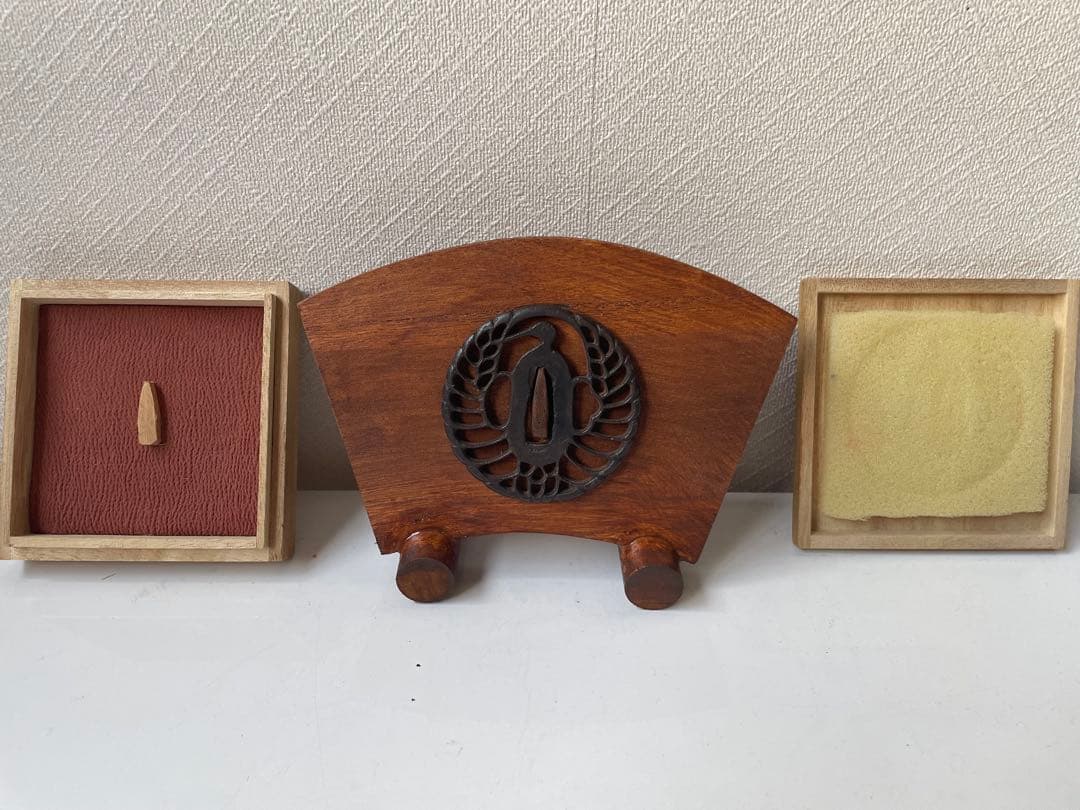 鍔　江戸時代鉄鍔　鶴丸透かし鍔