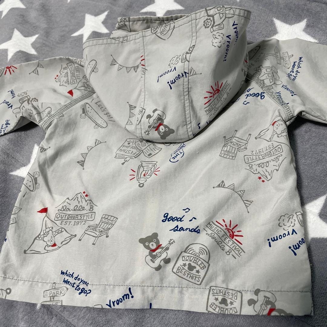 新品タグ付ミキハウス・ダブルb★アメコミ風ウインドブレーカー80定価15,400