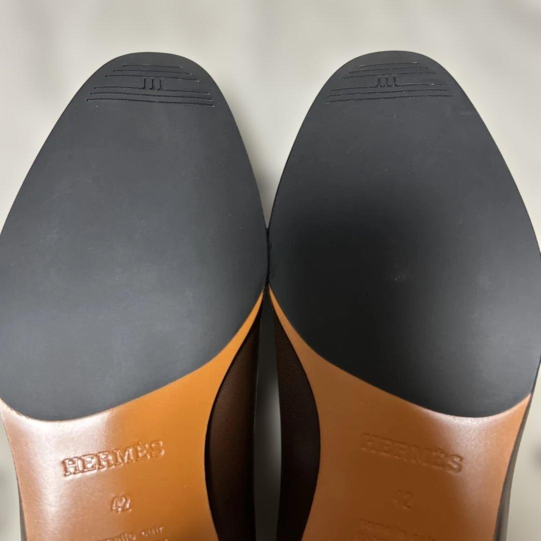 HERMES エルメス　革靴　モカシン　試着程度