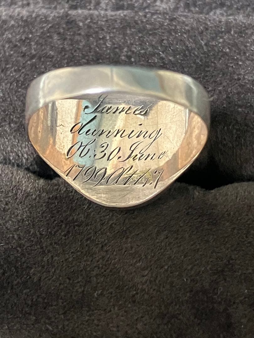 1799年　モーニングリング　イギリス　シグネット　本物　アンティーク