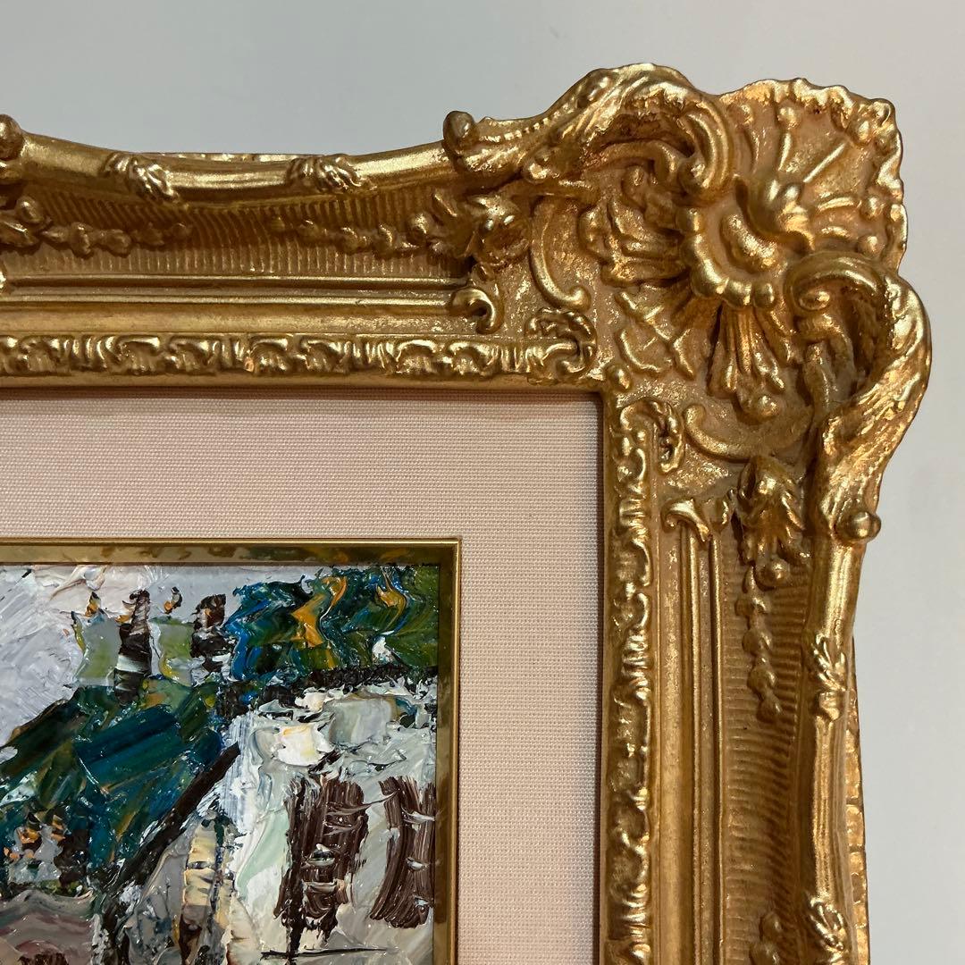 絵画・額縁・油絵・渡部ひでき・パリの街角・洋画・色紙・美術品・インテリア・雑貨