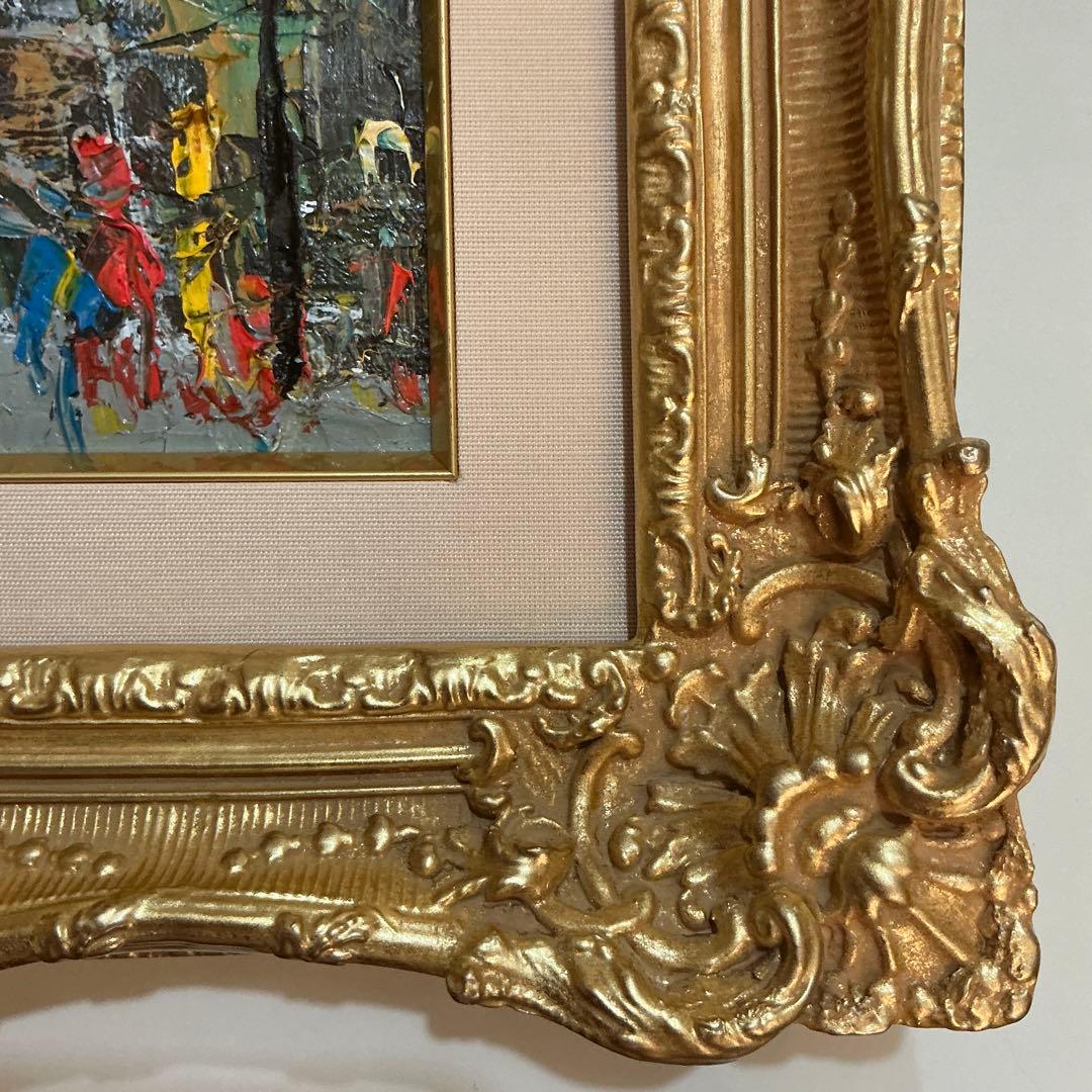 絵画・額縁・油絵・渡部ひでき・パリの街角・洋画・色紙・美術品・インテリア・雑貨