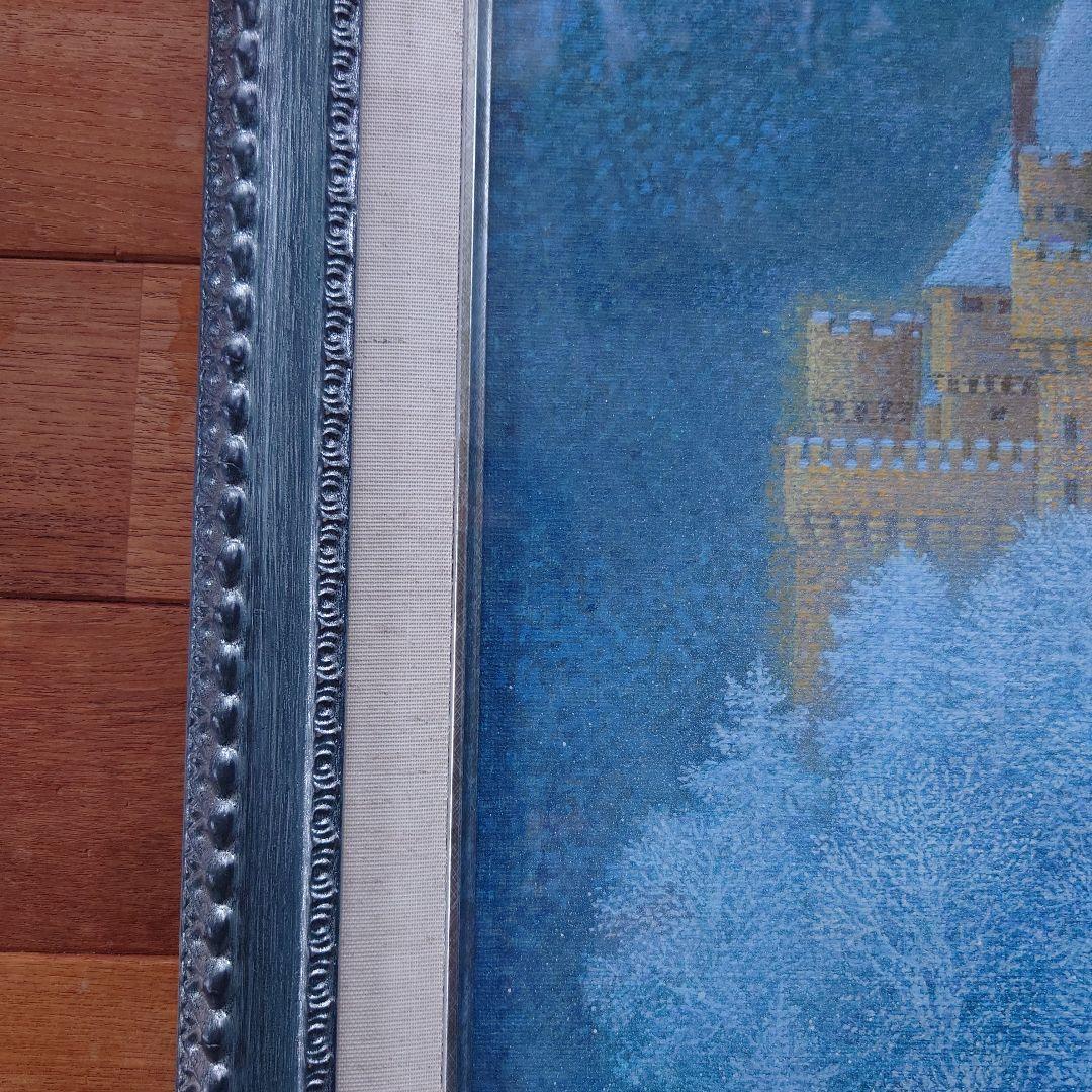 真作保証 肉筆 福田 實 シャベネ点描風景画 油彩F8絵画油絵油彩画