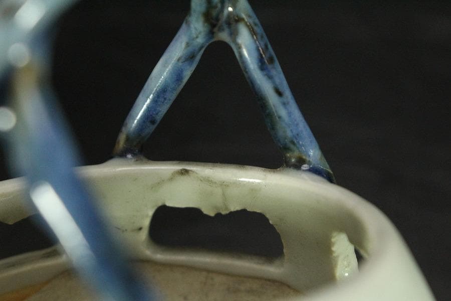 中国美術 青花 手付 器(HA512)