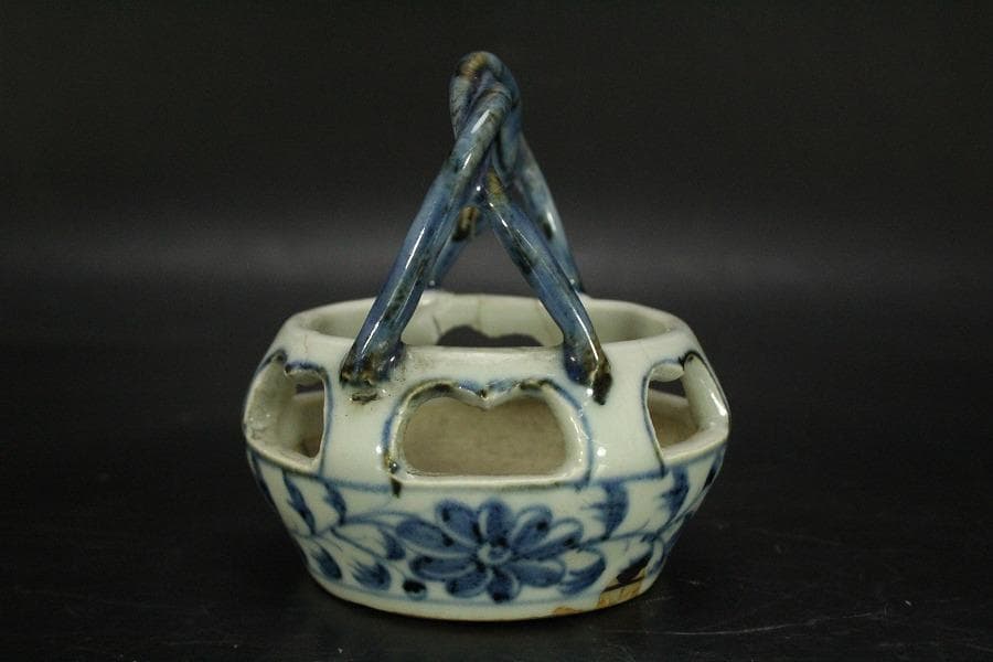 中国美術 青花 手付 器(HA512)