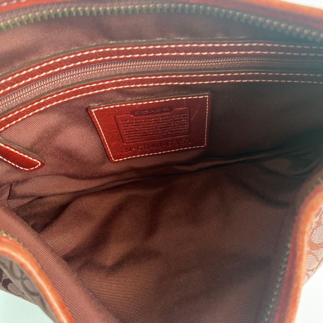 希少 Coach レッド ショルダーバッグ アクセサリーポーチ スウェード