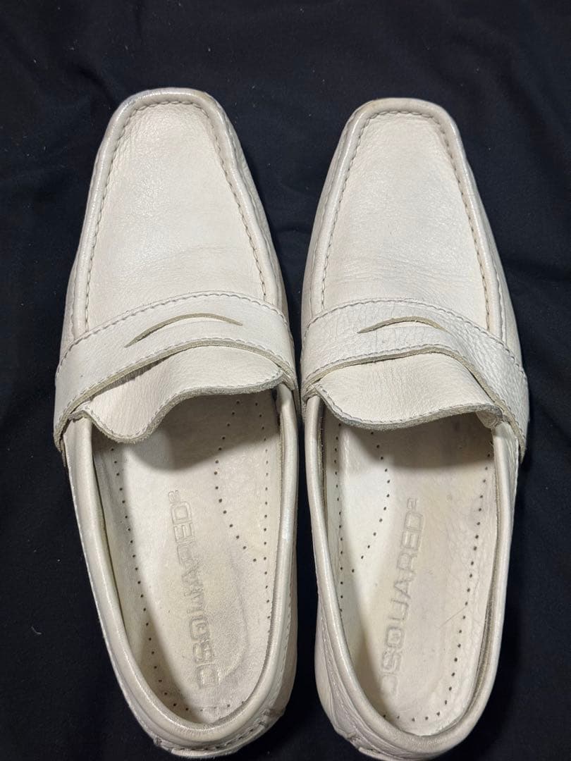 ディースクエアード 26.5cm スリッポン ホワイト