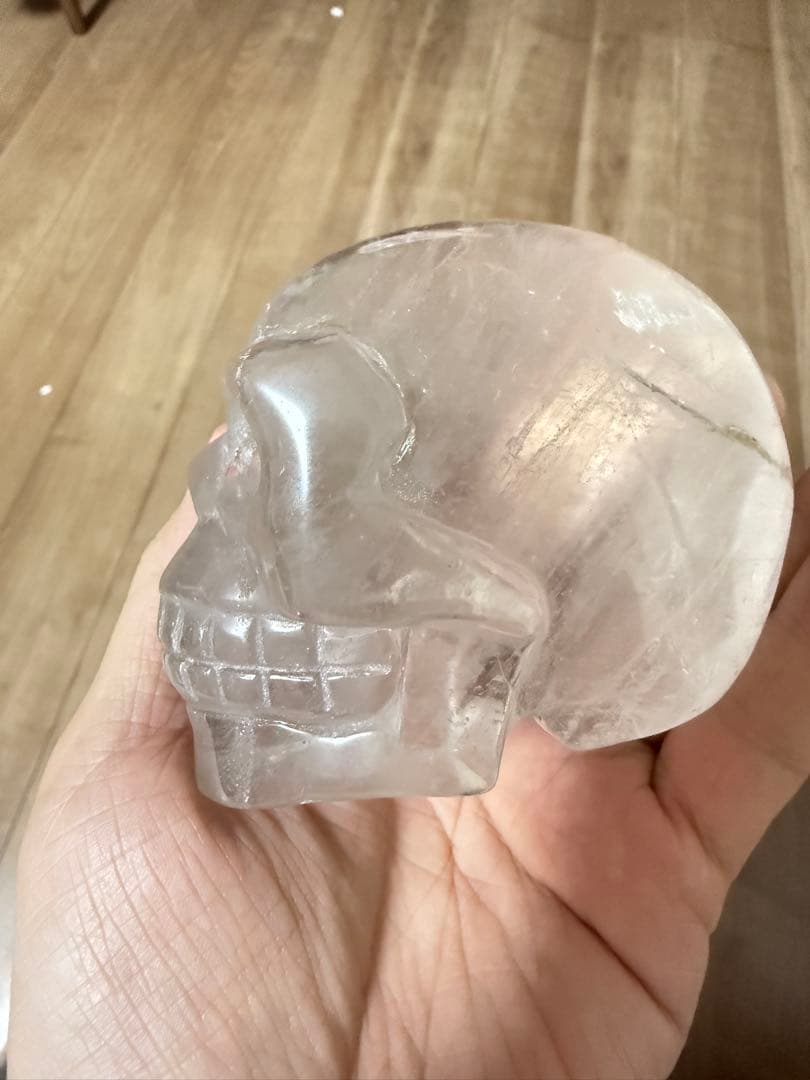 超大　高品質水晶彫り髑髏　インテリア アクセサリー 限定一点　本物保証　送料無料