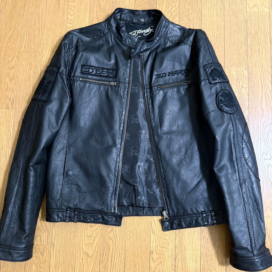 ジャケット・アウター edhardy leather jacket